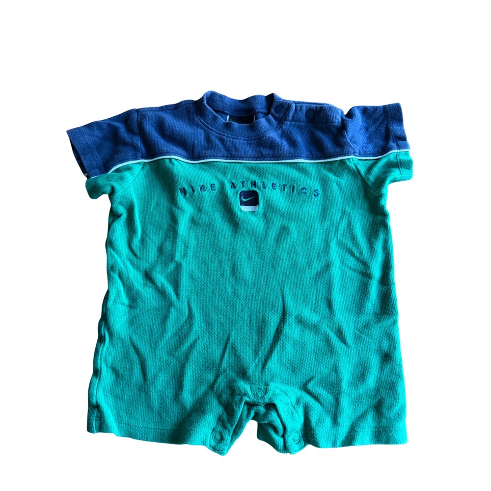 Vintage Y2K Nike Athletics Embroidered Shortie Romper Baby Boy 18 Months Sporty